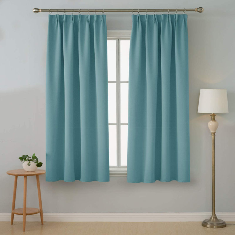 Fari Blackout Curtain Pair, 117cm W x 138cm D, Coral Pink