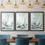 NAUTICAL Series Liv - Impression encadrée sur mesure de qualité supérieure mate - 3 pièces-328749193-328749198