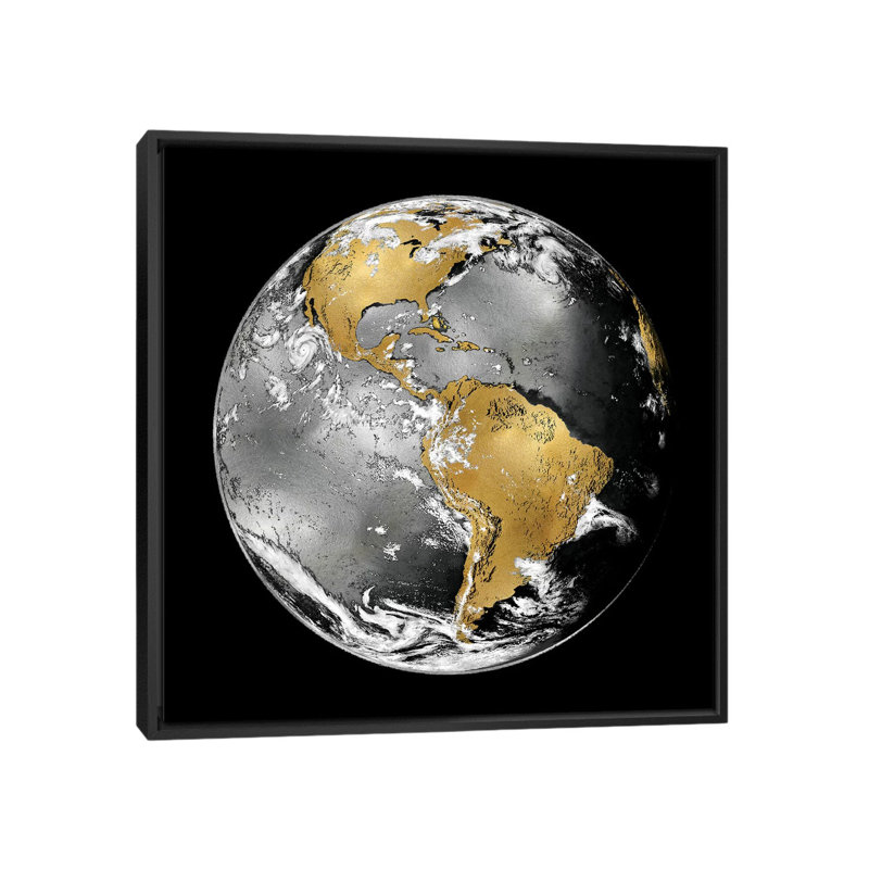 « world turn iii », reproduction d’impression sur toile, H 18 po x l 18 po x P 1,5 po, Toile tendue, Pas de tapis