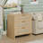 Rattan Nightstand 3 Drawers-534712272