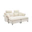 Canapé confortable en velours côtelé avec 2 repose-pieds en velours côtelé 85,8 po