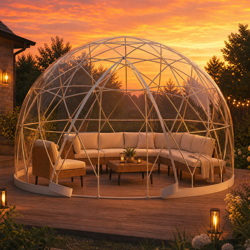 15' Large Oversize Walk-In Clear Geodesic Sunbubble Dome Tent, 15FT