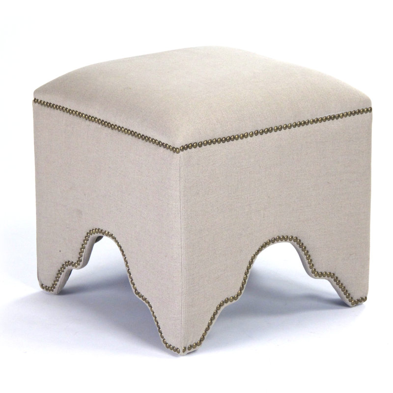 Willem Upholstered Vanity Stool, Ivory