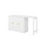 Lit simple escamotable avec commode à hauteur réglable, commode escamotable avec coussin pliable