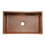 33" Antique Hammered Copper Kitchen Single Basin Sink with Matching Drain and Accessories-90977291