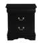 Table de chevet noire à 2 tiroirs-950191234