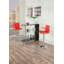 Tabouret de bar en similicuir rouge de style contemporain, ensemble de 2 tabourets de cuisine à hauteur réglable pour îlot de cuisine-118100693