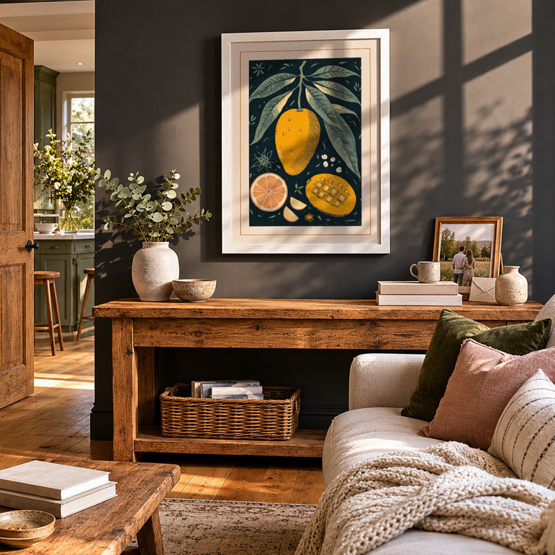 Study In Gold Botanical - Print, A4 - 29.7 x 21.0 cm, White