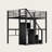 Twin Size Metal Loft Bed with Storage Staircase and Integrated Wardrobe, Space-Saving Design-1286890765