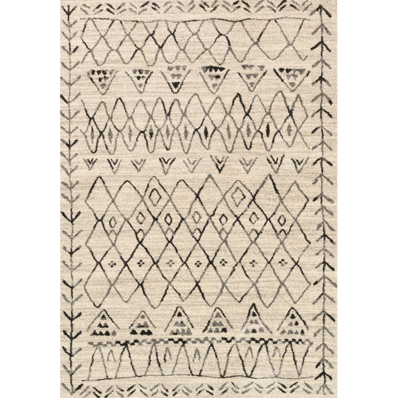 Tapis beige Aparicio Southwestern, Rectangle 5 pi 3 po x 7 pi 7 po