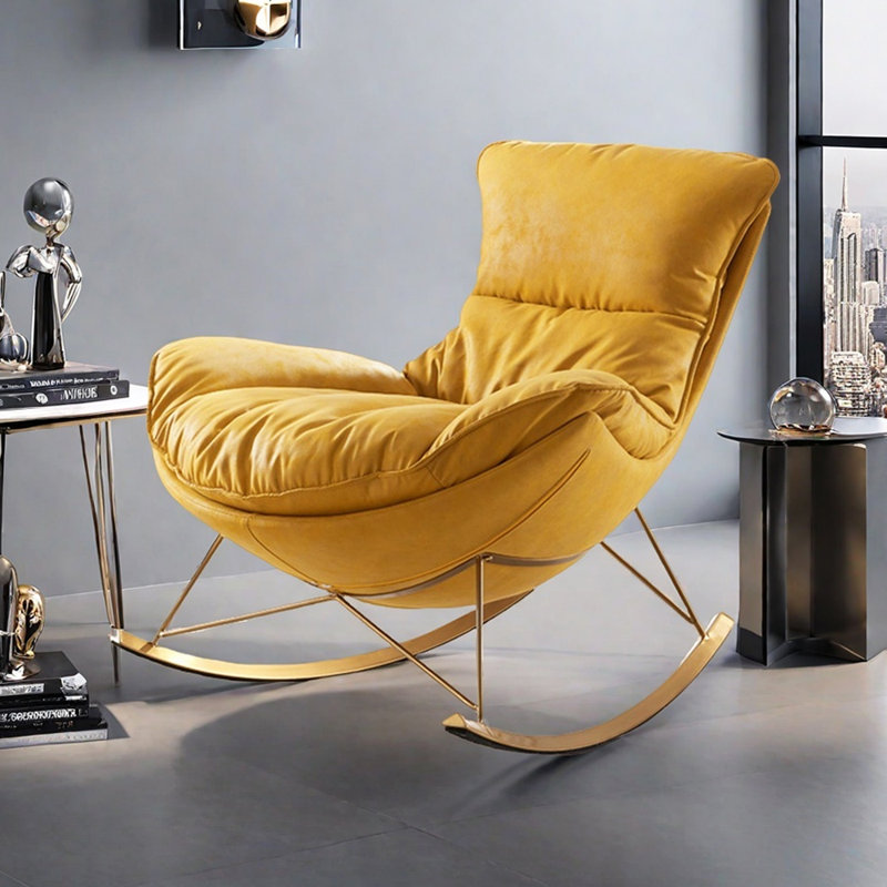 Chaise berçante Modern, Jaune