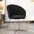 Modern Upholstered Barrel Chair Velvet Side Chair Makeup Accent Chair-68515955