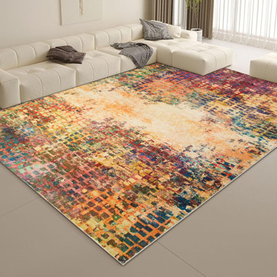 Andreina Vibrant Abstract Cashmere Rug – Bold & Luxurious