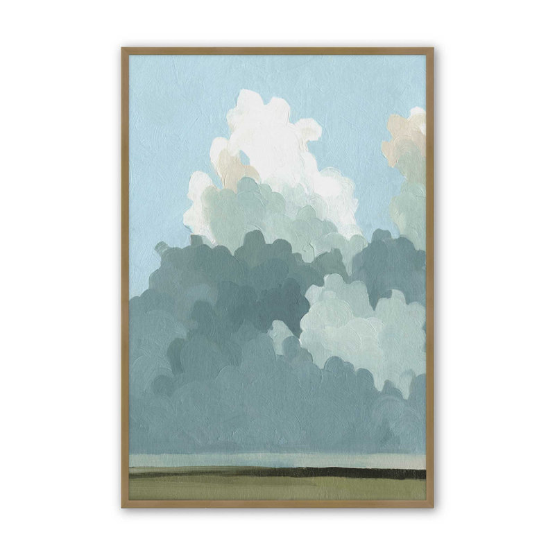 Tranquil Overgrowth I, Cadre ouvert à coins ouverts, or brossé, H 11,25 po x l 9,25 po
