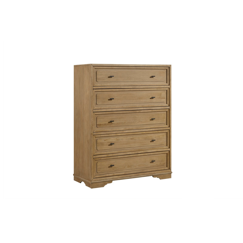 Hickory 5 Drawer Chest -Cashew, Cashew