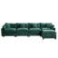 Canapé en chenille l 150 po avec repose-pieds Genèveve, 6 coussins et coussins en mousse compressée Geneveve-1603978525