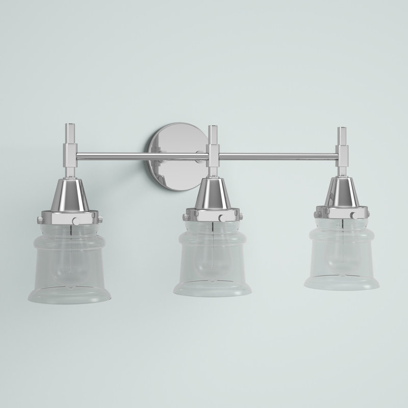 Éclairage pour meuble-lavabo à 3 lumières à intensité variable Gayle, Ampoule incandescente rétro de 60 watts, Laiton satiné