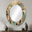 Golden Boho Mid-Century - miroir mural ovale moderne-263900842