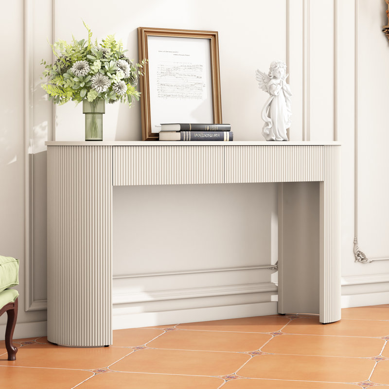 Console de 54,03 po, Blanc champagne