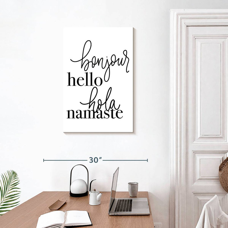 Hello Languages, 30" H x 20" W