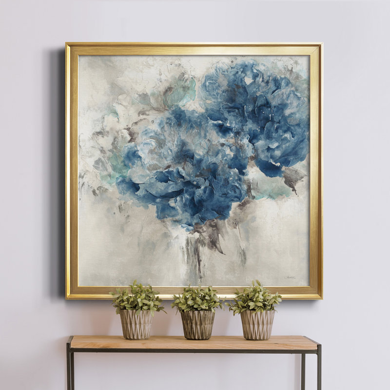 Floral Notes - Reproduction d'art sur toile encadrée, Cadre en érable, H 30,5 po x l 30,5 po x P 1,5 po