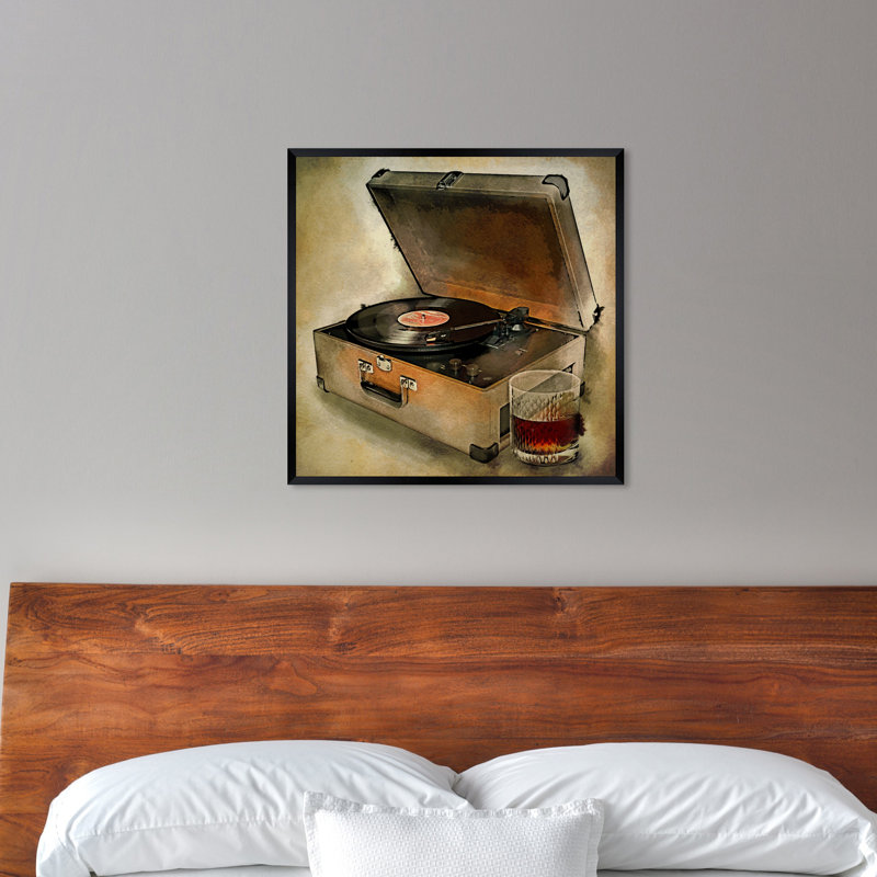 «Drink to the Tunes» - reproduction d'art, H 16 po x l 16 po x P 0,5 po, Toile