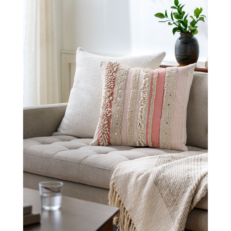 Coussin Dravid, 20 po x 20 po, Pêche, Housse de coussin seulement - sans coussin