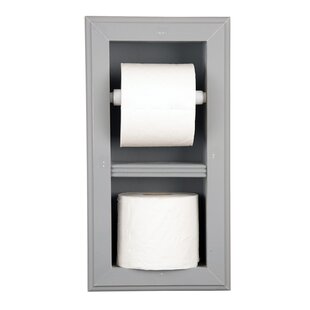 12 inch Double Gold Recessed Toilet Paper Holder Stainless Steel