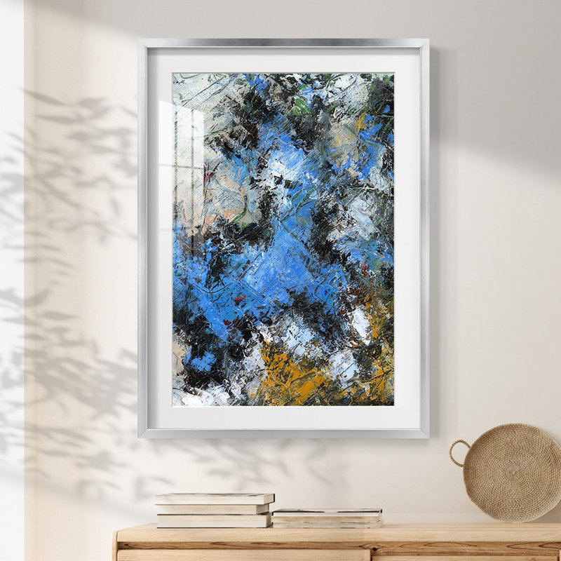 Natural Earth II -Framed Print, 25.5" H x 17.5" W, Silver