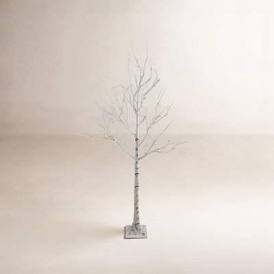 6' Lighted White Birch Twig Tree