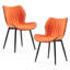 Chaise d'appoint rembourrée en similicuir avec structure en métal-1546850759