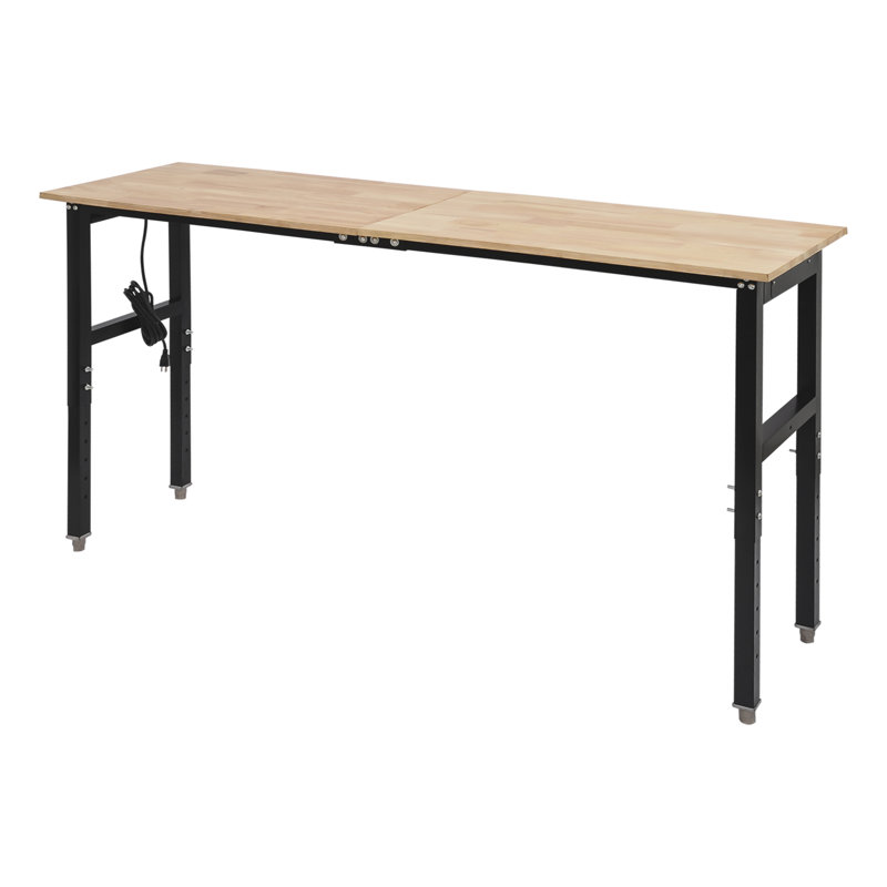 Établi réglable avec prises de courant (hauteur réglable: 80 à 99,8 cm / 31,5 à 39,3 po)