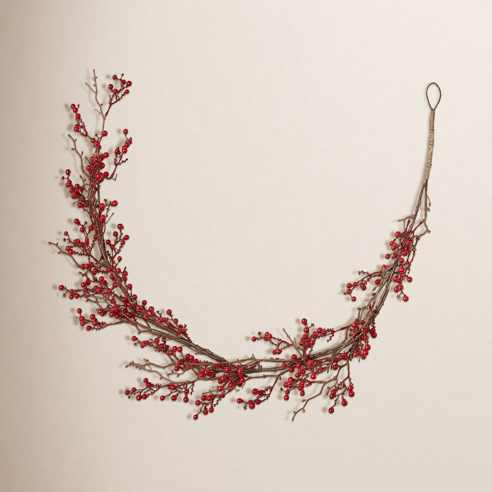 54" Holly Berry Christmas Garland