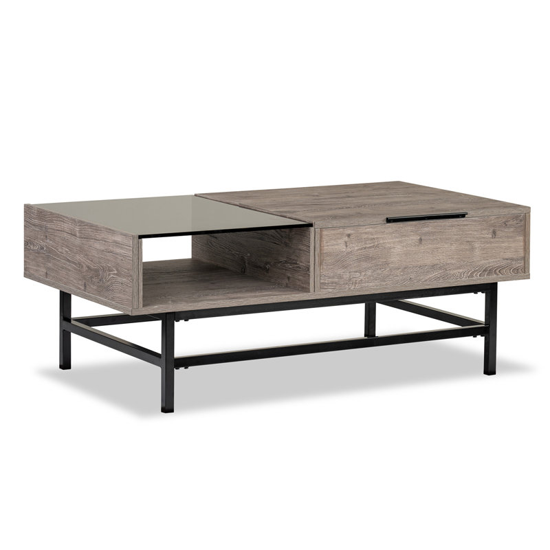 Table basse rectangulaire à plateau relevable