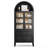 71'' Tall Wood Arched Cabinet with Adjustable LED Lights and Shelves