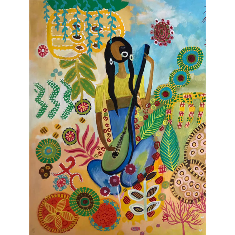 Musique et nature | Peinture acrylique sur toile | Shelja Garg