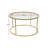 Modern Coffee Table with 100% Tempered Clear Glass Top, Sturdy 100% Metal Frame & Legs (0.6 x 0.6 inches) | Glamorous Gold & Transparent, Perfect for Contemporary Living Spaces-1349099070