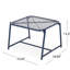 Table d'appoint en fer bleu marine H 13,64 po H-913701932
