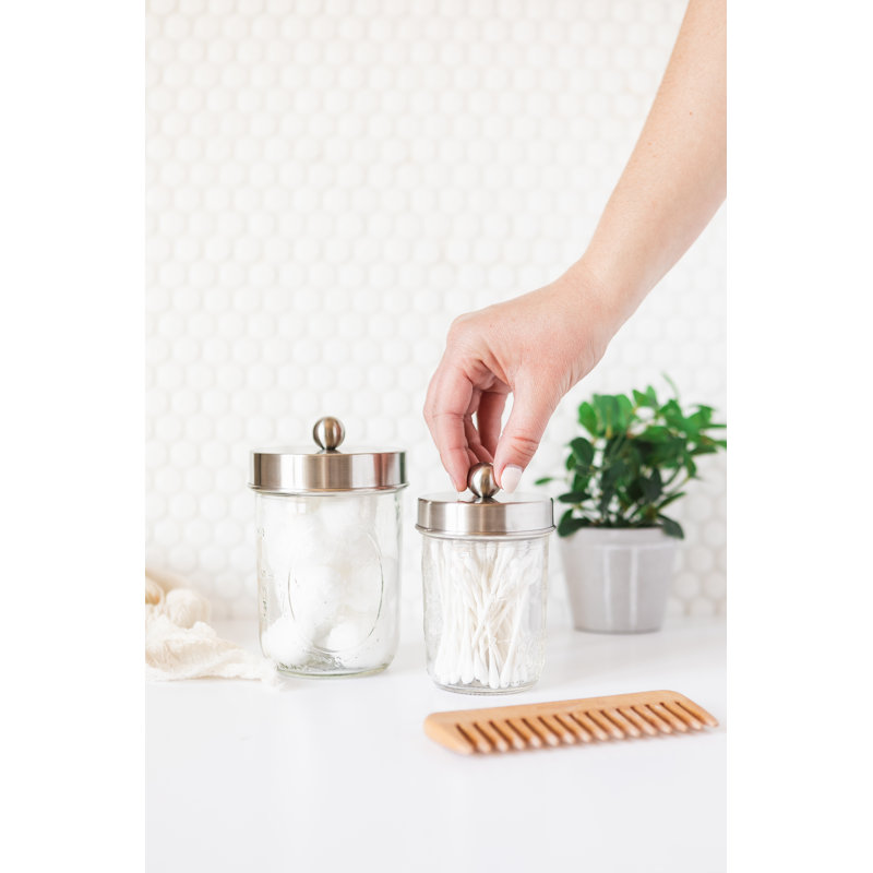 Stainless Steel and Glass Apothecary Jar Set
