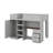 Wood Full Size Loft Bed With Built-In Wardrobe,Drawers, Storage Shelves And Desk-667390641
