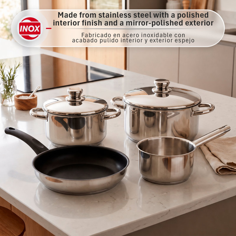 Magefesa Couple 6-Piece Stainless Steel Cookware Set