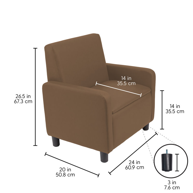 Fauteuil club modulaire Kid Comfort - chocolat, Chocolat