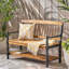 Banc impérial, banc classique avec rangement, fini bois, hauteur 91,4 cm (36 pouces), tablette de rangement intégrée, assise de 45,1 cm (17,75 pouces).
