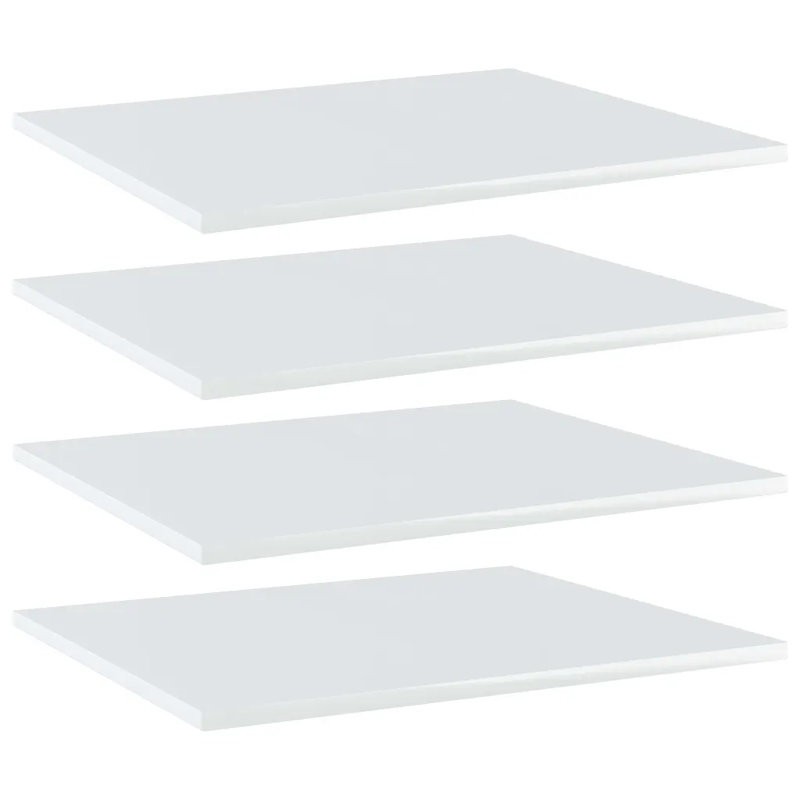 Adiy 4 Piece Wood Bracket Shelf, Concrete Grey, 1.5cm H x 60cm W x 50cm D