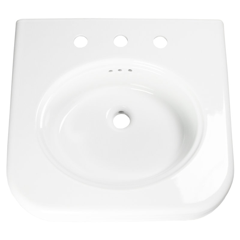 Nantucket Sinks 22-inch Fireclay Wallmount Console Bath Sink - White