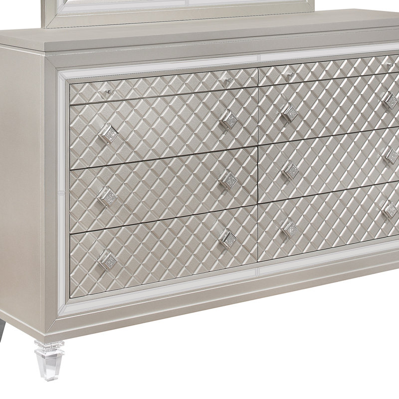 TABOURET CHAMPAGNE CROSS GLAM (Commode
