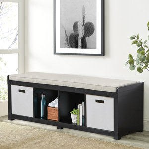 Brianny Upholstered Cubby Storage Bench