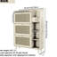 Range-chaussures autoportant avec 3 tablettes carrées, tiroirs rabattables, grande armoire de rangement blanche 1 tiroir, finition-516674618