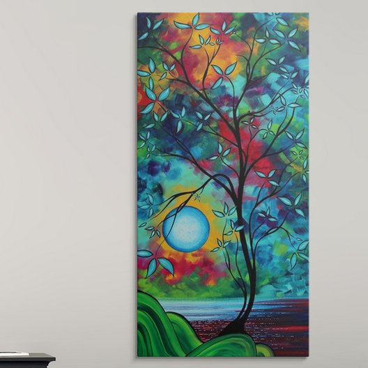 « under the light of blue moon » par megan duncanson, reproduction d’art, H 24 po x l 12 po x P 1,5 po, Toile