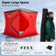 Tente de pêche sur glace isolée pour 3-4 personnes - Tissu Oxford robuste, housse de pluie imperméable, évent de cheminée et ancres-120622518